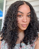 20” Burmese tight curls double drawn hair 13x4 frontal