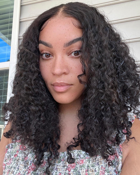 20” Burmese tight curls double drawn hair 13x4 frontal