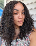 20” Burmese tight curls double drawn hair 13x4 frontal