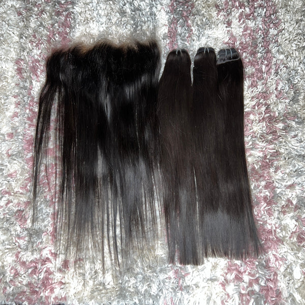 3 bundle/frontal set Vietnamese super double drawn 22”