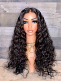 Indian loose curly transparent 20’’ frontal wig 4 bundles layered 24’’24’’26’’26””