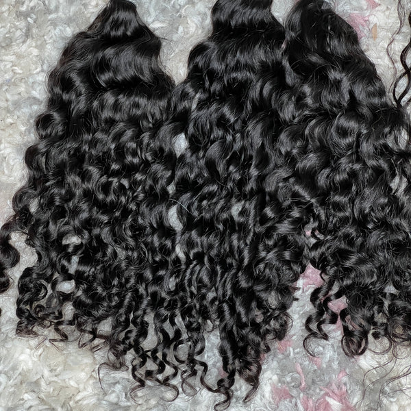 Indian curly bundle set 18’’18’’18’’+18’’ frontal