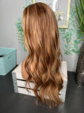 Brown + Blonde Highlight lace frontal wig 24’’