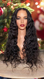 28'' Raw indian very wavy transparent frontal wig high density