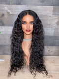 28'' Raw indian very wavy transparent frontal wig high density