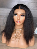 14'' thick vietnamese kinky straight frontal wig