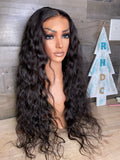 28'' Raw indian very wavy transparent frontal wig high density