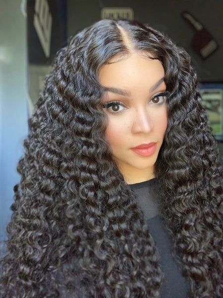 Cambodian deep curls, natural chocolate color