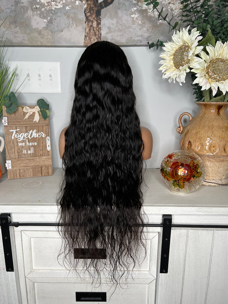 Ultra long 30'' Indian wavy wig with HD lace