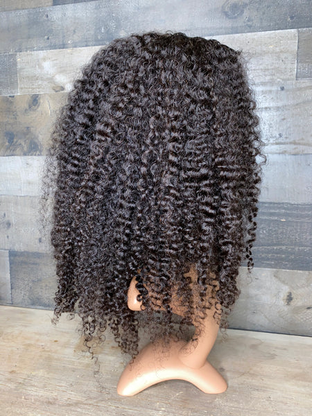 MTO Super natural looking Cambodian  kinky curly 20'' frontal wig