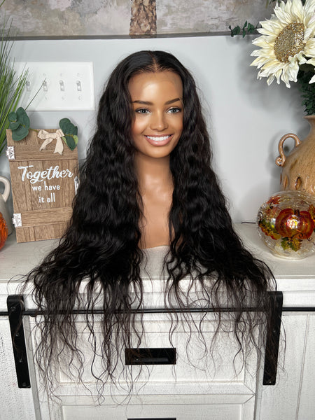 Ultra long 30'' Indian wavy wig with HD lace