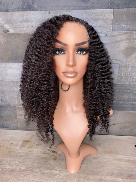 MTO Super natural looking Cambodian  kinky curly 20'' frontal wig