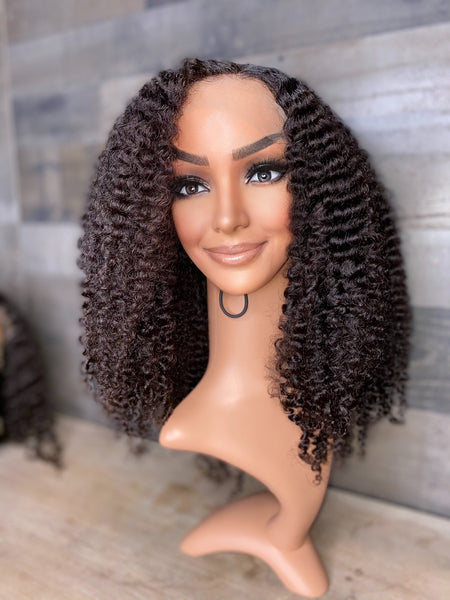 MTO Super natural looking Cambodian  kinky curly 20'' frontal wig