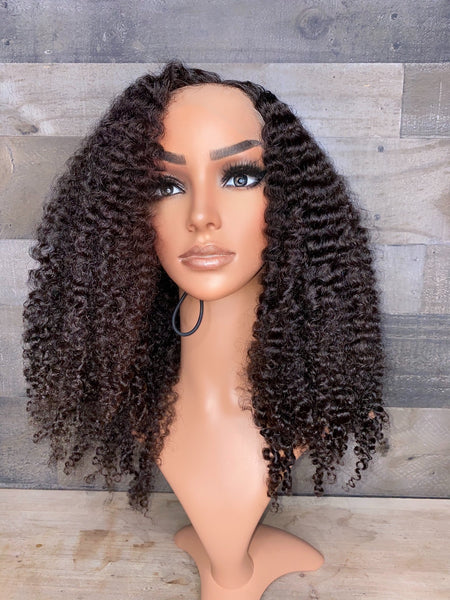 MTO Super natural looking Cambodian  kinky curly 20'' frontal wig