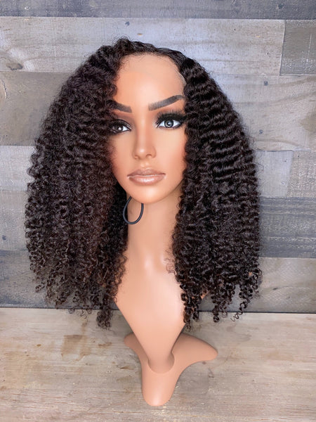 MTO Super natural looking Cambodian  kinky curly 20'' frontal wig