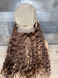 24'' Beautiful highlights Cambodian waves/Curls 13x6 Lace frontal 180% density
