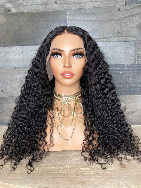 24'' Cambodian deep curly 13x6 swiss Lace frontal 180% density !