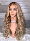 24” blonde ombré highlight FULL LACE wig