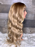 24” blonde ombré highlight FULL LACE wig