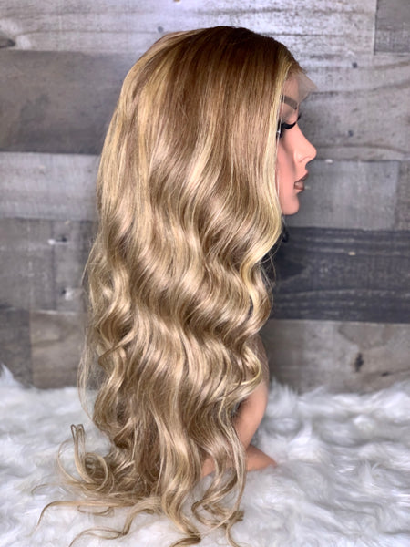 24” blonde ombré highlight FULL LACE wig