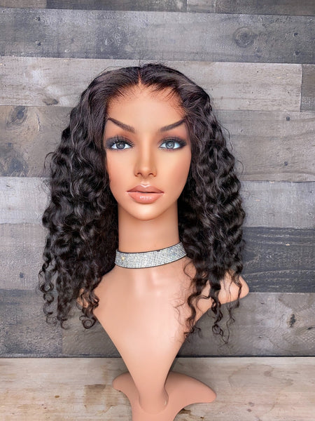 Indian curly FULL LACE 14” with transparent lace