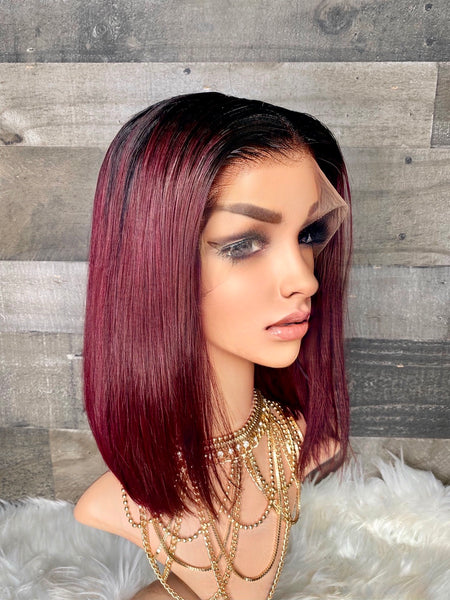 Raspberry frontal unit with dark roots 12”