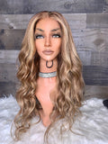 24” blonde ombré highlight FULL LACE wig