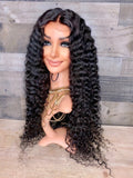 28” Cambodian deep curly  4x4 closure wig