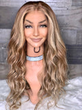 24” blonde ombré highlight FULL LACE wig