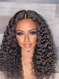 20” Cambodian curls frontal wig beautiful natural brown
