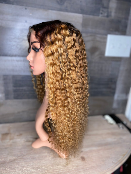 Cambodian deep curly with custom color 24’’