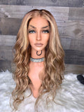 24” blonde ombré highlight FULL LACE wig