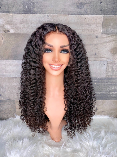 MTO Super natural looking Cambodian  kinky curly 20'' frontal wig