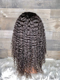 Cambodian deep curly lace frontal wig 22”