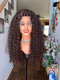 Cambodian deep curls, natural chocolate color