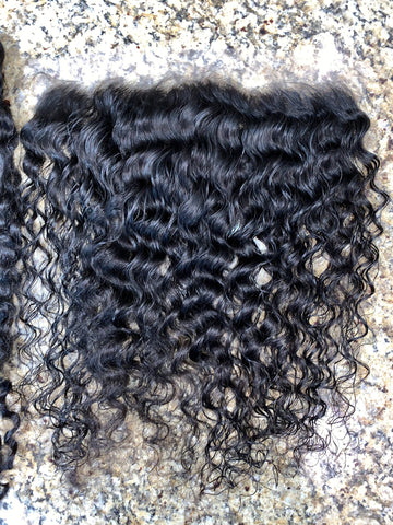 13x6 indian curly frontal 18”