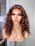 Full lace with copper brown indian curls natural density 14”