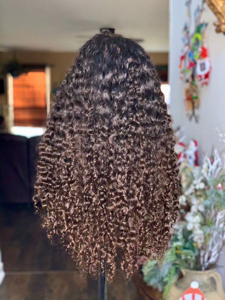Cambodian deep curls, natural chocolate color