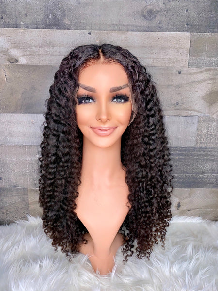 MTO Super natural looking Cambodian  kinky curly 20'' frontal wig