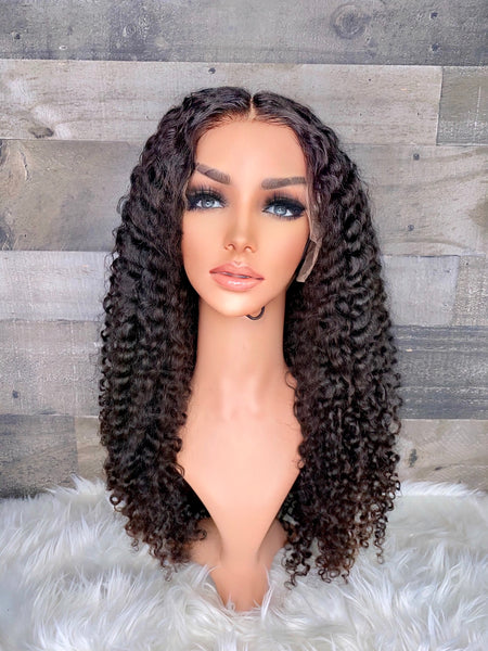 MTO Super natural looking Cambodian  kinky curly 20'' frontal wig