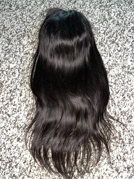 HD closure Vietnamese  silky wig 22” UNSTYLED
