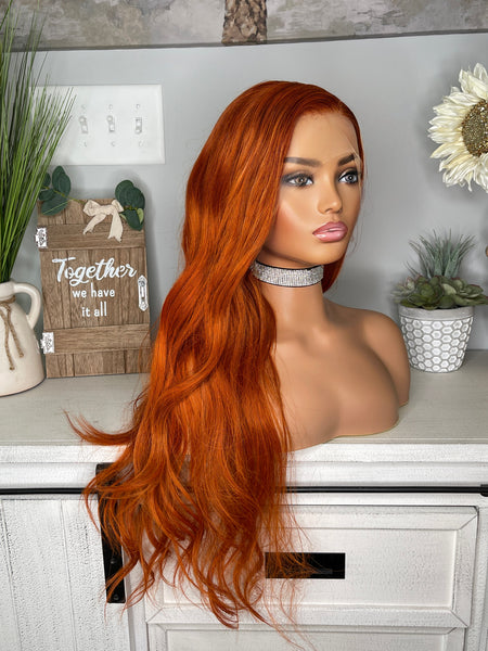 Made to order !Gorgeous Ginger HD frontal 26’’ high density