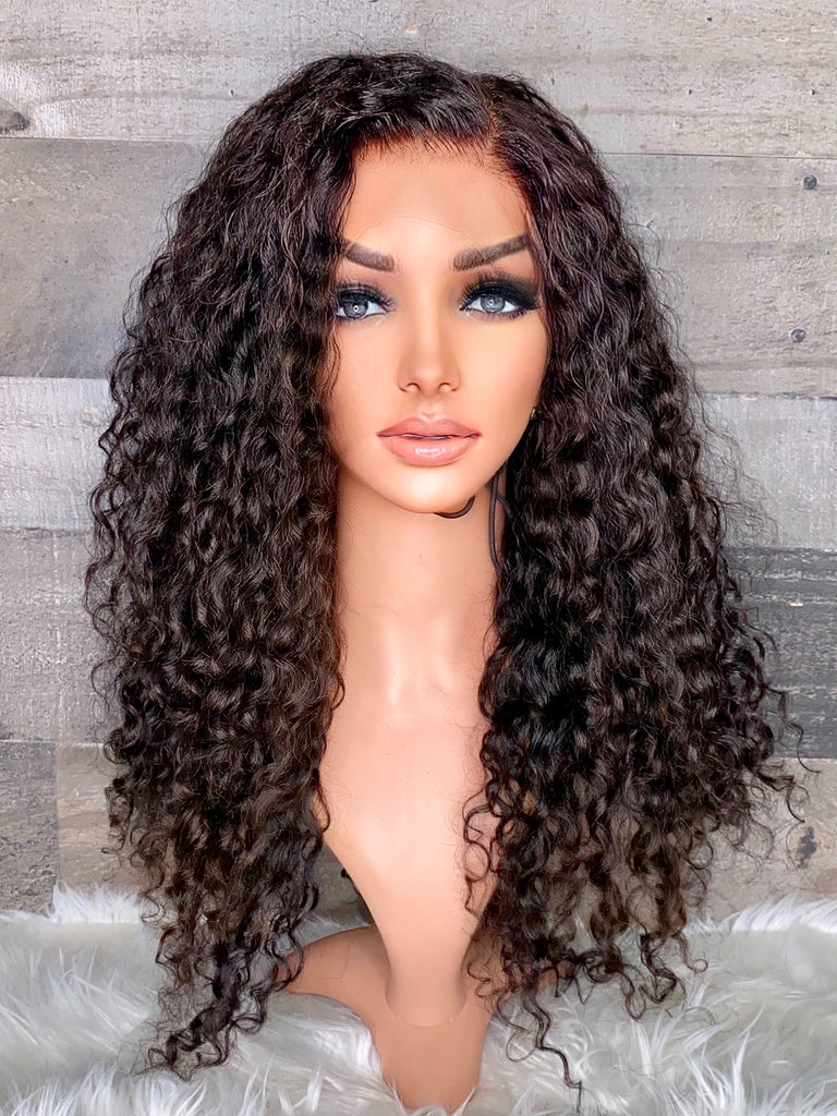 Indian curly 360 frontal wig 20 Raw Hair Don t Care