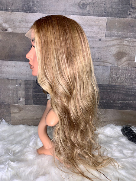24” blonde ombré highlight FULL LACE wig