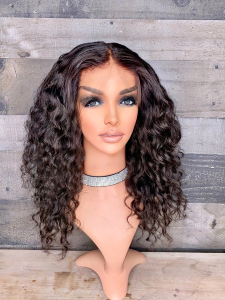 14” indian curly frontal wig