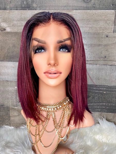 Raspberry frontal unit with dark roots 12”