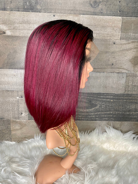 Raspberry frontal unit with dark roots 12”