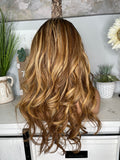 Made to order !Highlight closure unit beautiful brown and blonde 22”