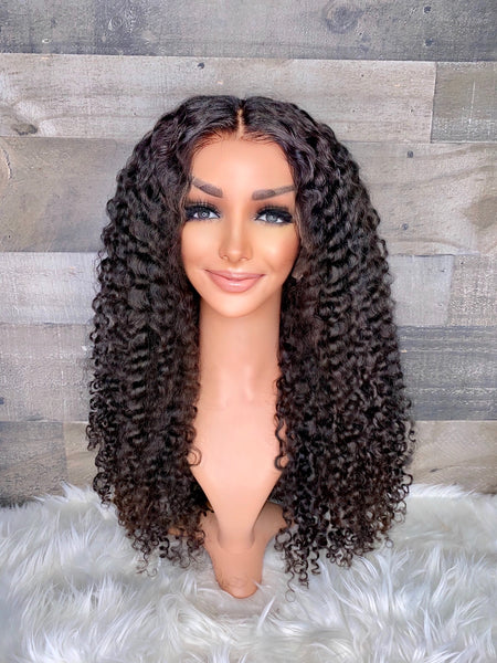 MTO Super natural looking Cambodian  kinky curly 20'' frontal wig