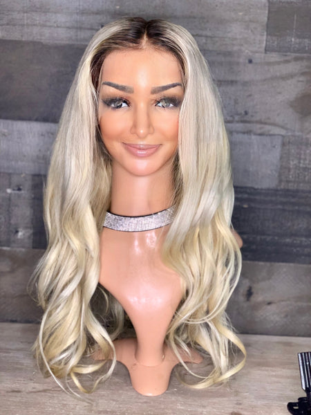 20” blonde frontal wig with or without roots